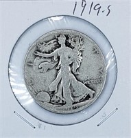 1919-S U.S. Silver Walking Liberty Half Dollar