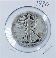 1920 U.S. Silver Walking Liberty Half Dollar