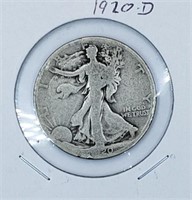 1920-D U.S. Silver Walking Liberty Half Dollar