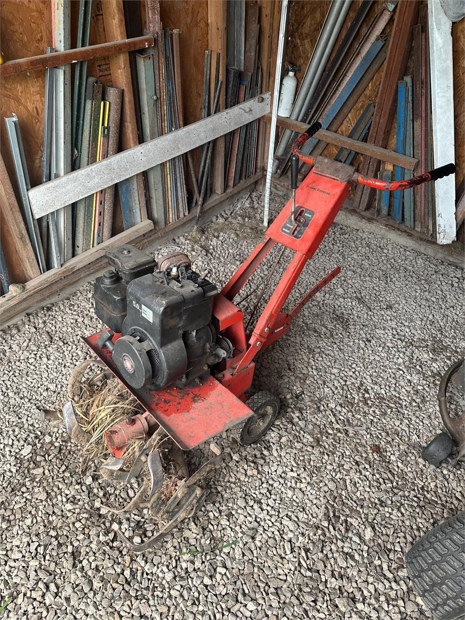 Montgomery Ward 5HP Rotary Tiller Runs Good