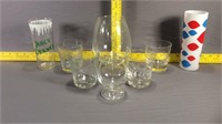 Gobble, etched drinking glasses, DQ drinking glass