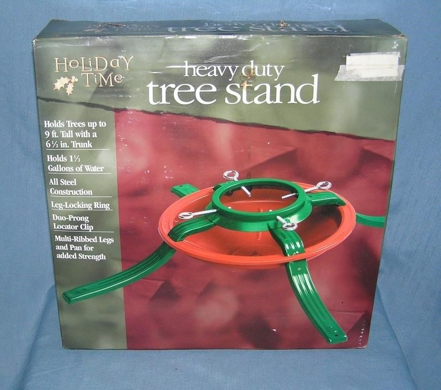 Vintage new in the box all metal Christmas tree st