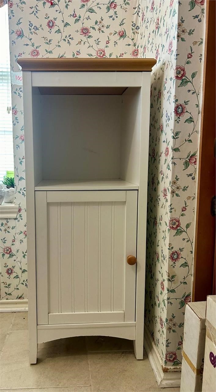 White Cabinet w/ Cubby Hole