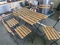 2 Outdoor Tables & 6 Foldaway Chairs