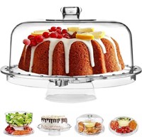 HBLIFE, ACRYLIC CAKE STAND WITH DOME COVER,