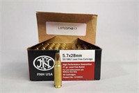 Box of 50 FN 5.7x28mm 27gr JHP Ammunition