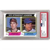 1974 Topps Nolan Ryan/tom Seaver Leader Psa 8 Mc