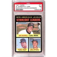 1971 Topps Al Strikeout Leaders Psa 7