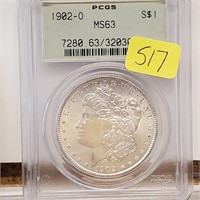PCGS 1902-O MS63 90% Silver Morgan $1 Dollar