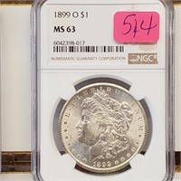 NGC 1899-O MS63 90% Silver Morgan $1 Dollar