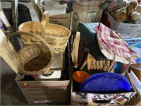 Baskets, picture frames and misc