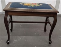 Embroidered Top Piano Stool Bench