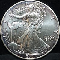 2001 1oz Silver Eagle Gem BU