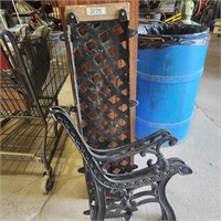 Cast iron park bench ends