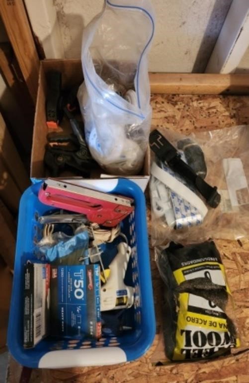 Lot of Glue Guns, Clamps, Staple Gun & Staples &