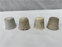 4 original tin oil bottle caps