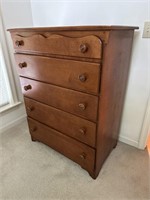 Maple five drawer chest