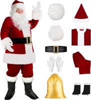 Deluxe Adult Men's Santa Suit