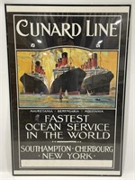 (J) Cunard Line Fastest Ocean Service In The
