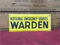 Original NES Warden Sign with Known History