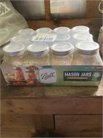 Brand new mason jars 12 pint jars with lids and