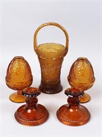 Indiana Tiara Amber Glass Vase, Fairy Lamps & More