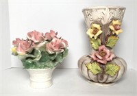 Capodimonte Vase & Flower Basket