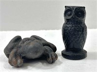 Cast Owl and Frog