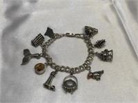 Sterling Charm Bracelet with Charms