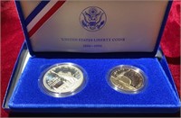 1986 Liberty Silver Dollar & Half Dollar