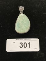 Sterling Silver Amazonite Pendant.