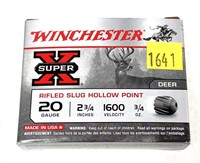 Box of 20 Ga. 2.75" Winchester rifled hollow point