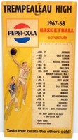 1967-68 Trempealeau Basketball Schedule w/ Pepsi