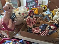 Stuffed Rocking Horse, Stuffed Cat, Patriotic