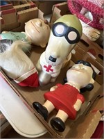 (3) Charlie Brown Ceramic Collectables