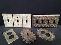 7 Vintage Metal Switch & Plug Covers