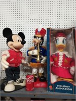 3 Animated Disney figures  rocking Mickey,