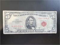 1963 $5 certificate bank note Bill