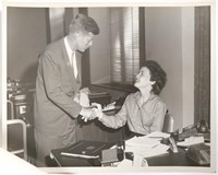 JOHN F. KENNEDY, Photo with Supporter, 1958