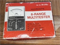 Vtg Micronta 8-Range Multitester, Orig Box