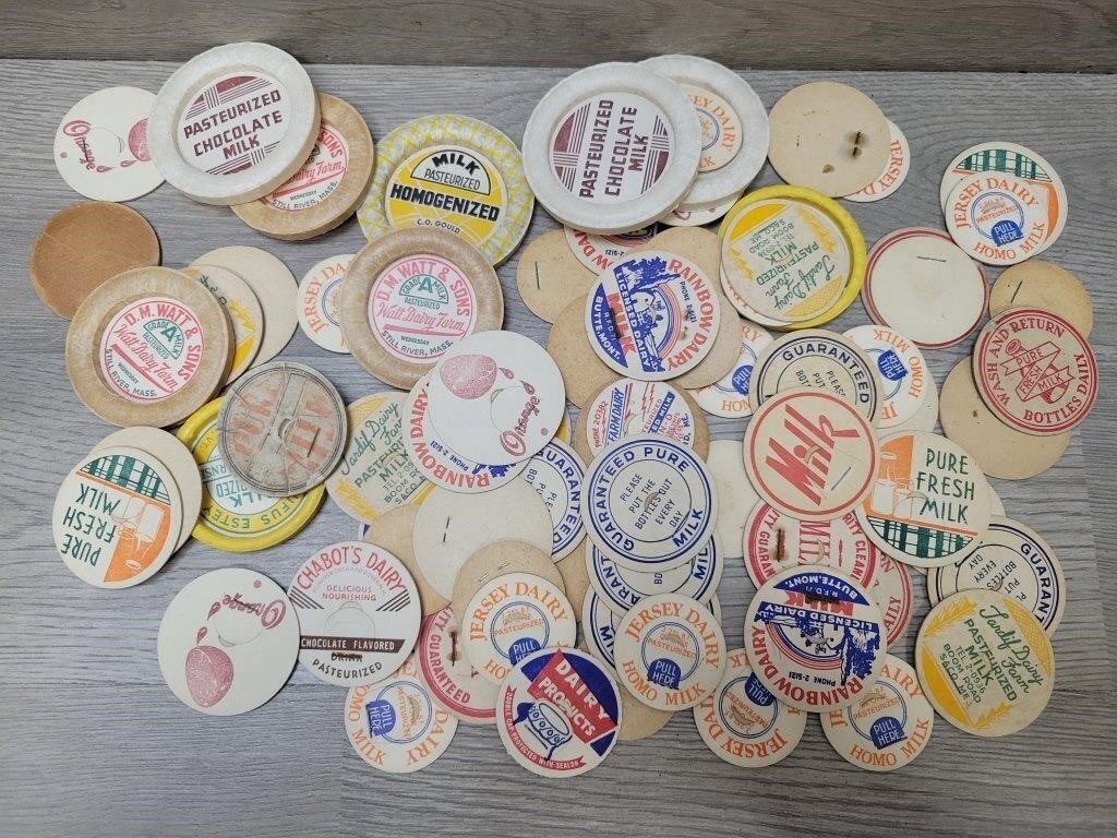 Large Lot of Milk Tops/ Milk Pogs