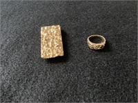 18KT GOLD FILLED RING & MONEY CLIP