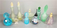 10 vintage, etc perfume bottles incl. Venetian,