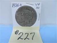 1926s Peace Silver Dollar, Vf-20