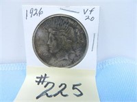 1926 Peace Silver Dollar, Vf-20