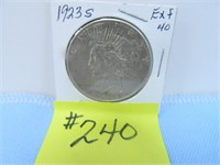 1923s Peace Silver Dollar, Exf-40