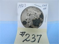 1923 Peace Silver Dollar, Exf-40