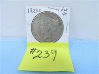 1923s Peace Silver Dollar, Exf-40