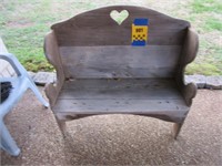 Wooden Bench with Heart 39"