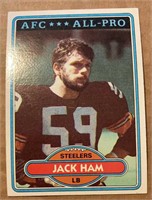 1980 Topps Hall of Famer JACK HAM - Steelers